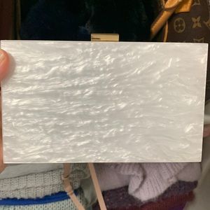 Rachel Zoe lucite clutch